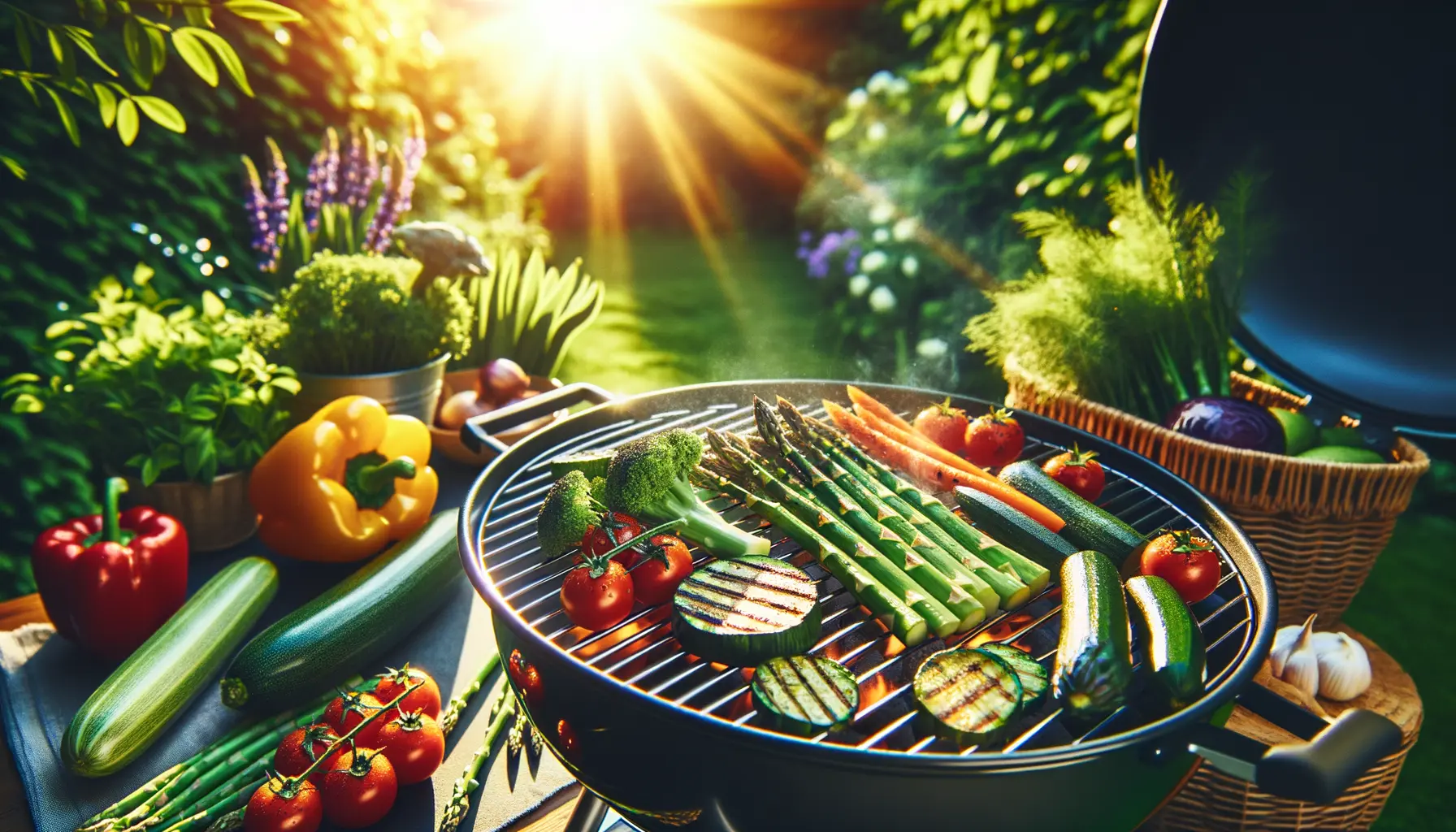 Vegetarische Grillrezepte mit Spargel und Gemüse auf dem Grill