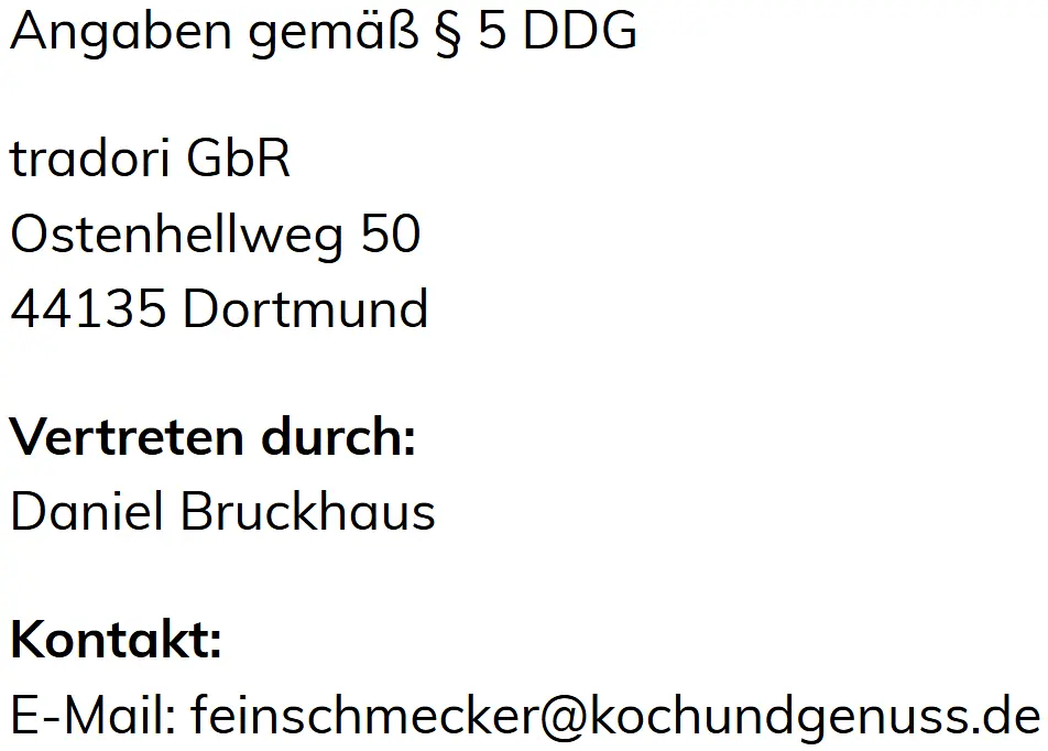 Impressum von kochundgenuss.de